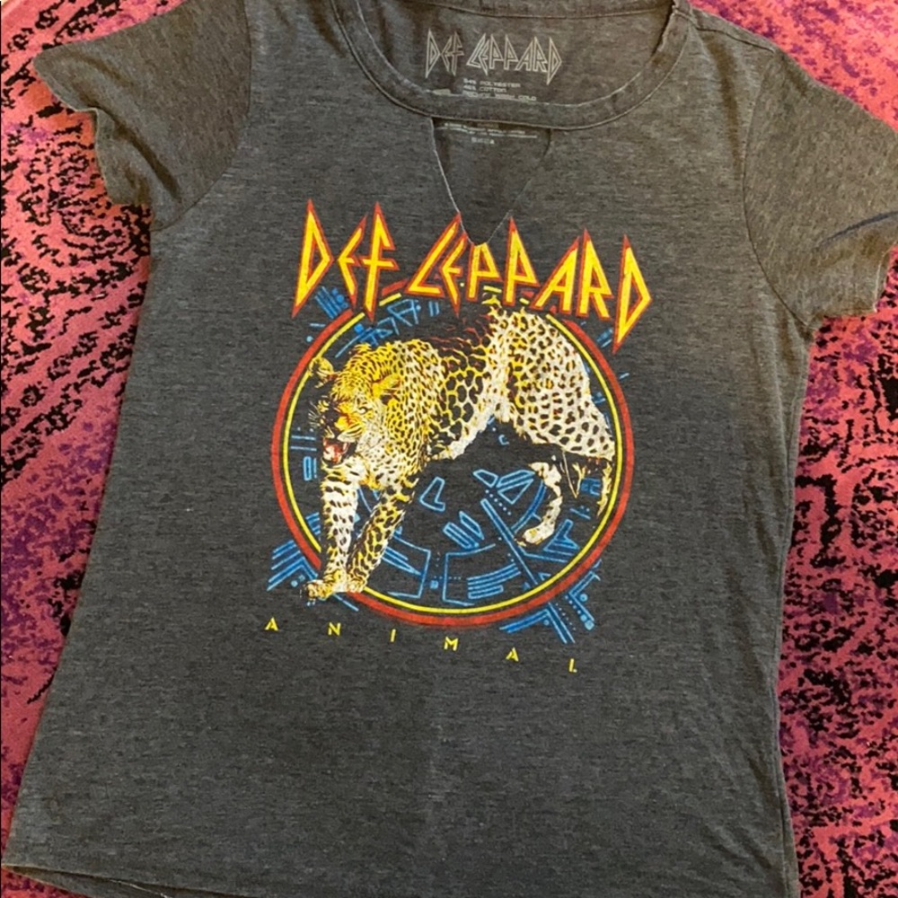 Def Leppard shirt.